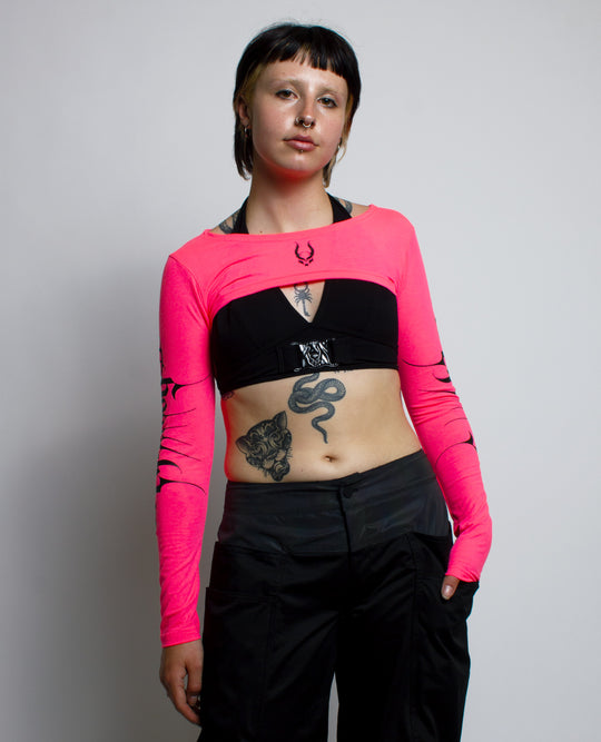 CROP LONG SLEEVE TOP CYBERLUX
