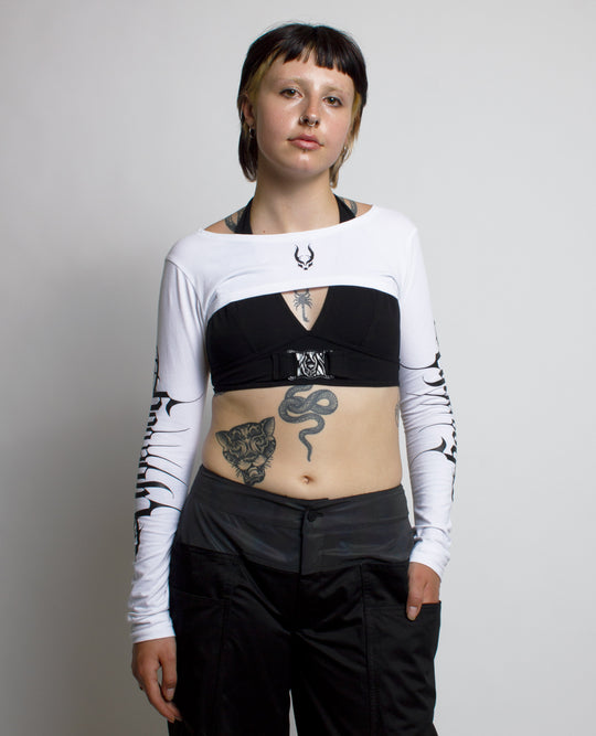 CROP LONG SLEEVE TOP CYBERLUX