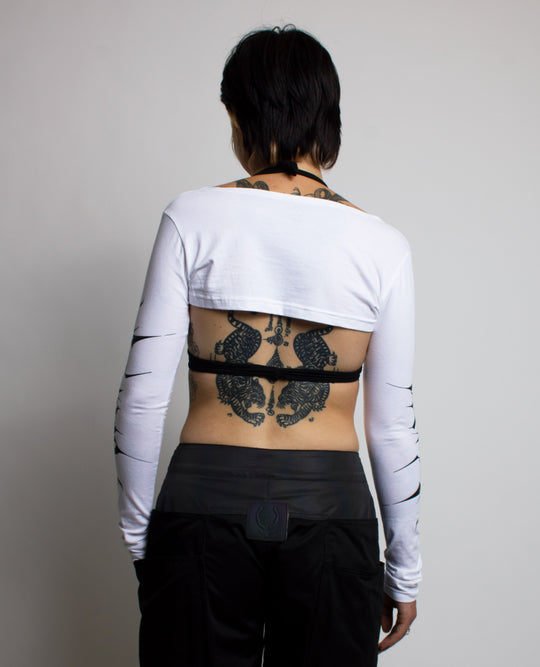 CROP LONG SLEEVE TOP CYBERLUX