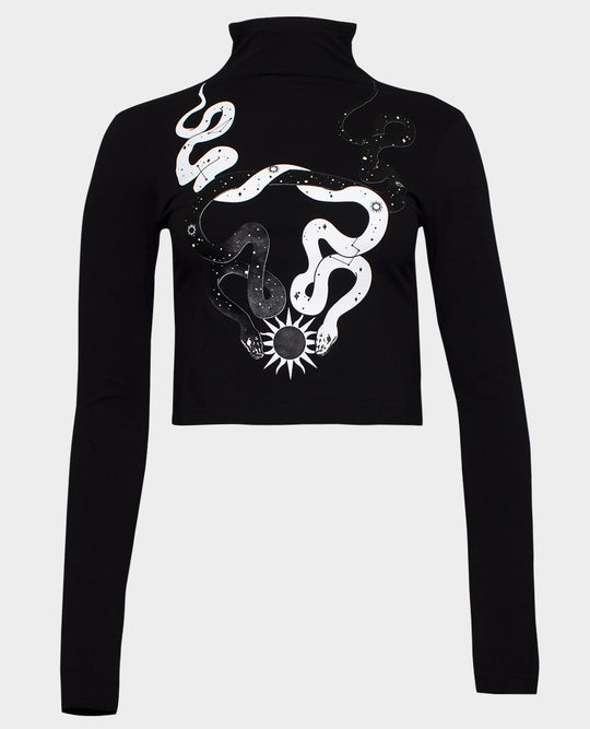 STARGAZER HIGH NECK TOP BLACK