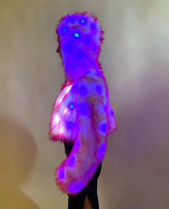 LED CROP FUR JACKET