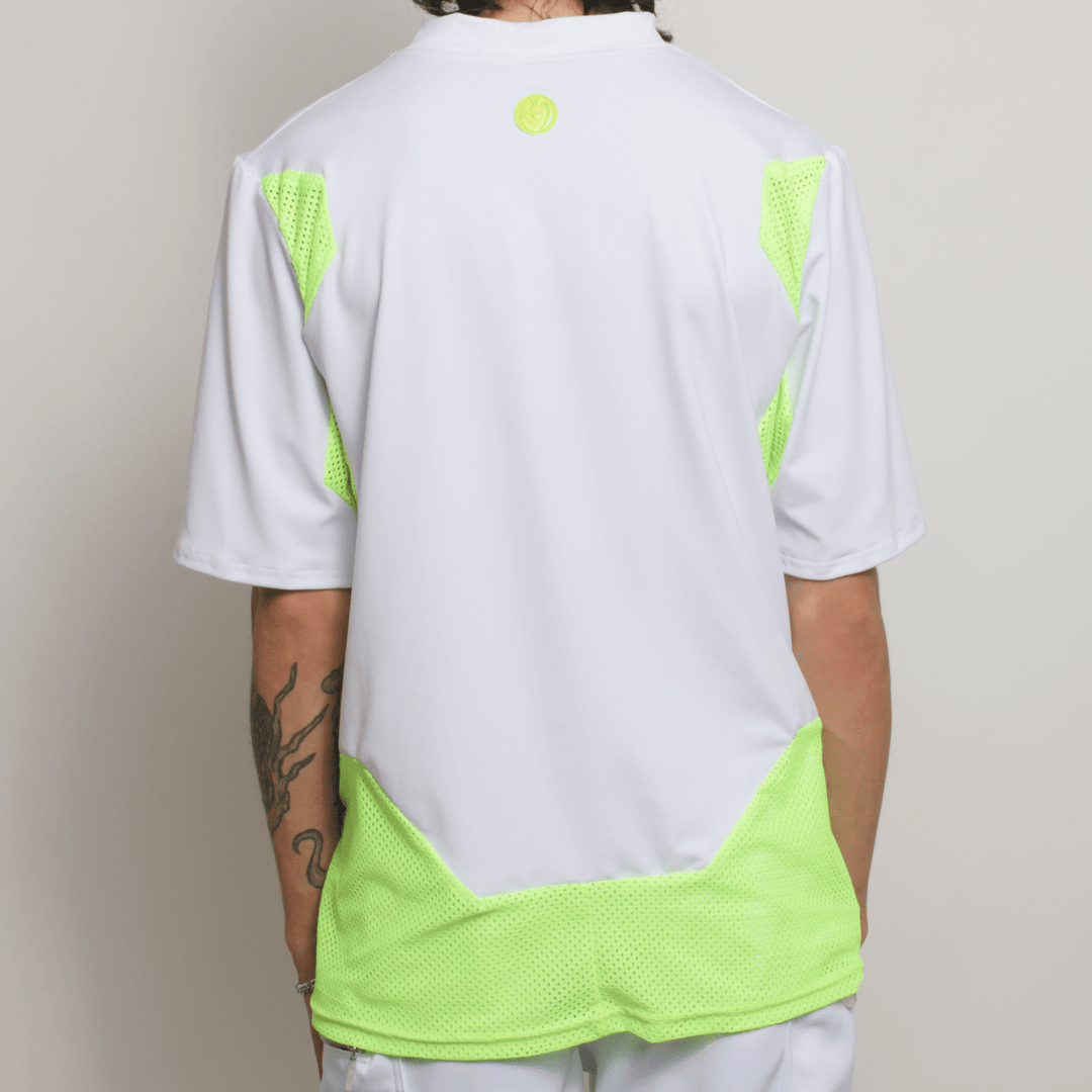 MESHED UP T-SHIRT WHITE / YELLOW