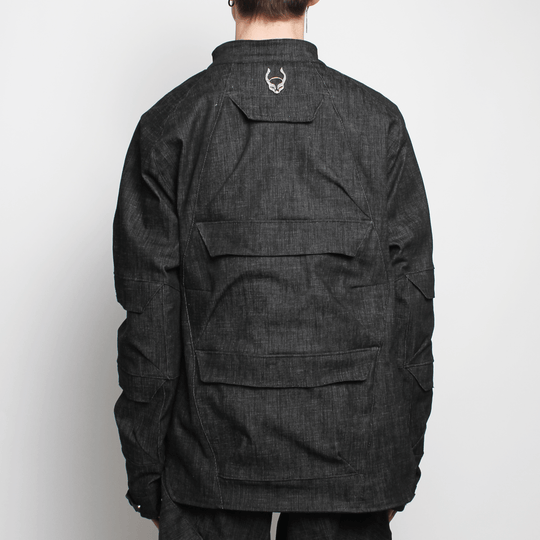 MULTI POCKET JACKET DARK BLUE DENIM