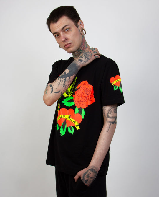 OVERSIZE TATTOO ROSE T-SHIRT