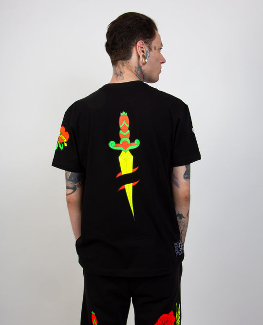 OVERSIZE TATTOO ROSE T-SHIRT