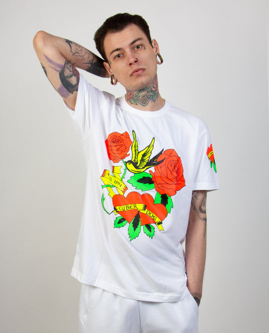 OVERSIZE TATTOO ROSE T-SHIRT