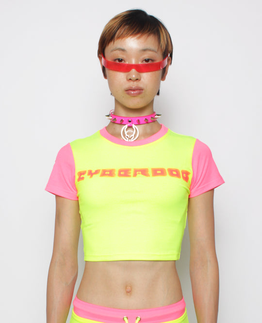 WOMEN CROP TEE RAVE WAVE