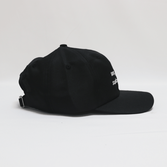 SEX, DRUGS & SUSTAINABILITY RECYCLED CAP BLACK