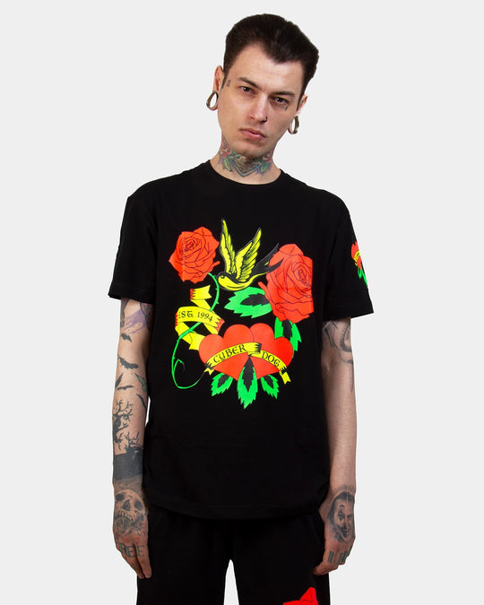 OVERSIZE TATTOO ROSE T-SHIRT