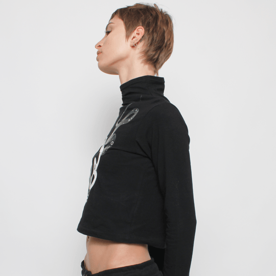 STARGAZER HIGH NECK TOP BLACK