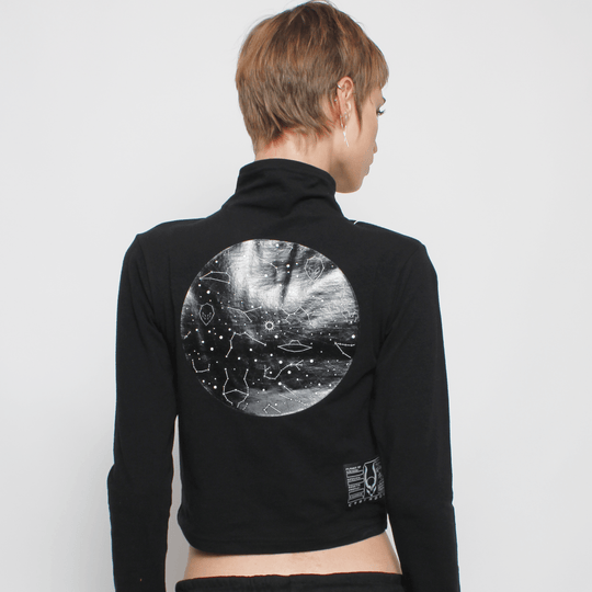 STARGAZER HIGH NECK TOP BLACK
