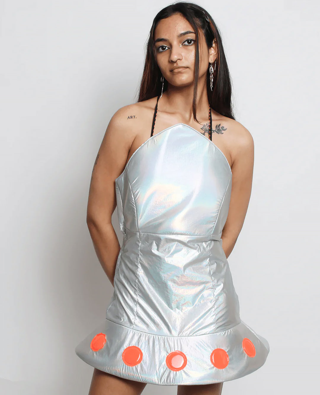 UFO ROCKET DRESS SILVER