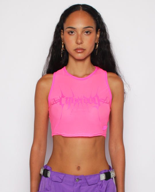 CROP MESH VEST CYBERLUX