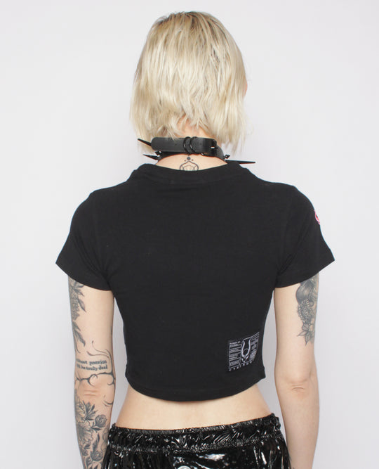 I DONT BELIEVE IN HUMANS CROP TEE