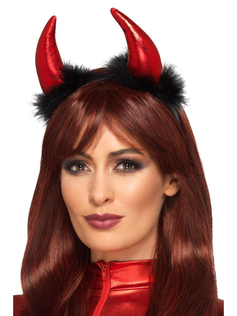 METALLIC DEVIL HORN HEADBAND