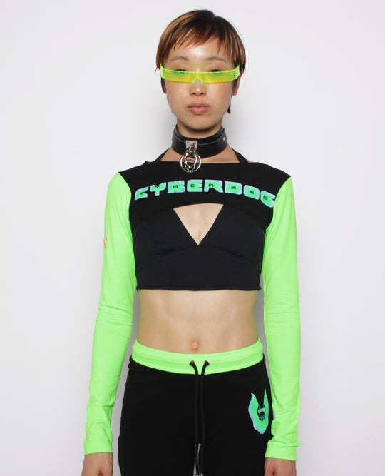 WOMEN CROP L/S TOP RAVE WAVE