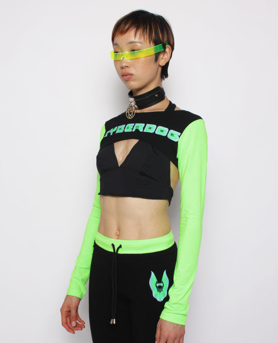 WOMEN CROP L/S TOP RAVE WAVE