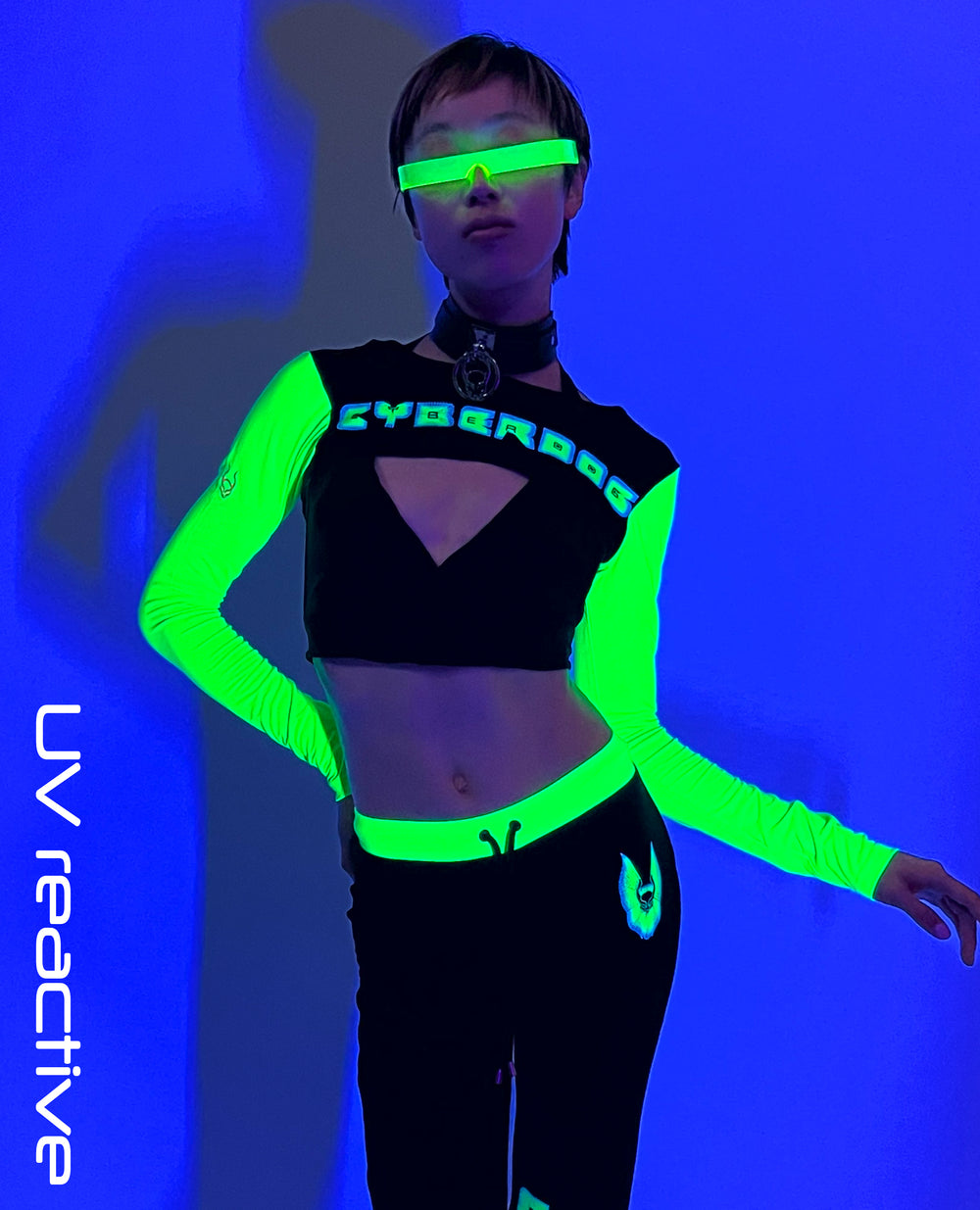 WOMEN CROP L/S TOP RAVE WAVE