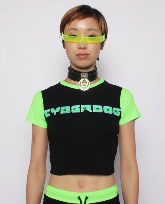 WOMEN CROP TEE RAVE WAVE