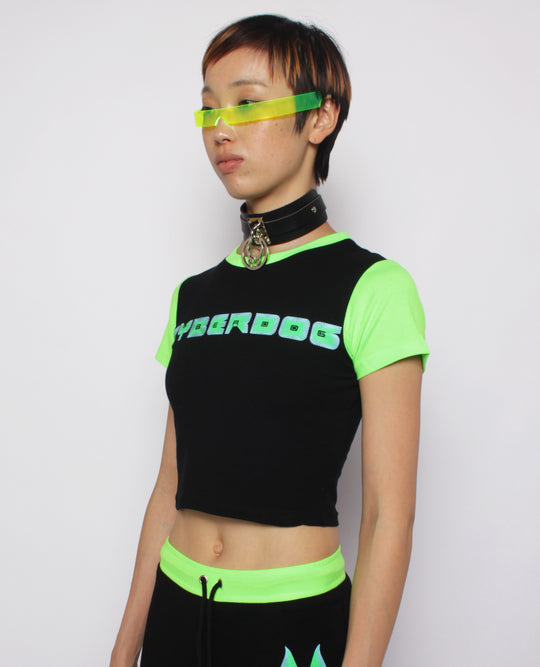 WOMEN CROP TEE RAVE WAVE