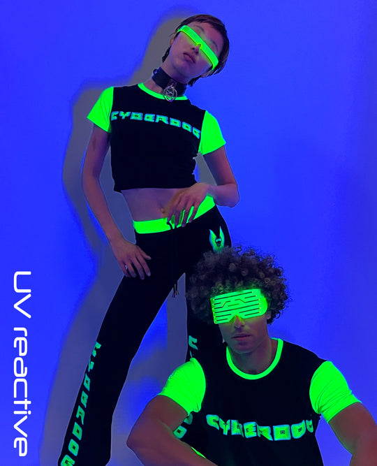 WOMEN CROP TEE RAVE WAVE