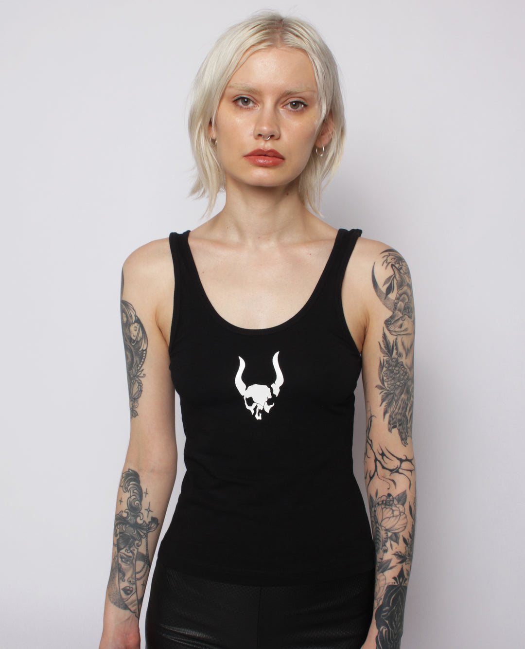 GIRLS SLIM VEST SKULL LOGO