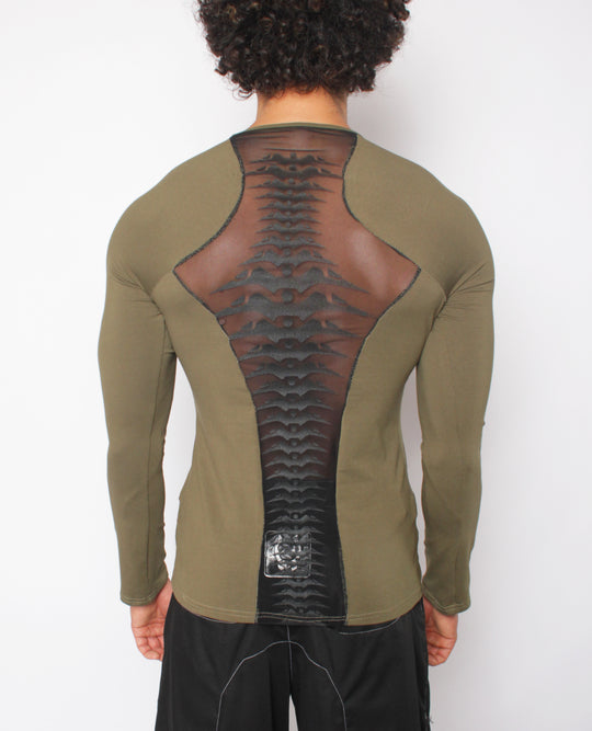 MENS SPINED MESH L/S TOP