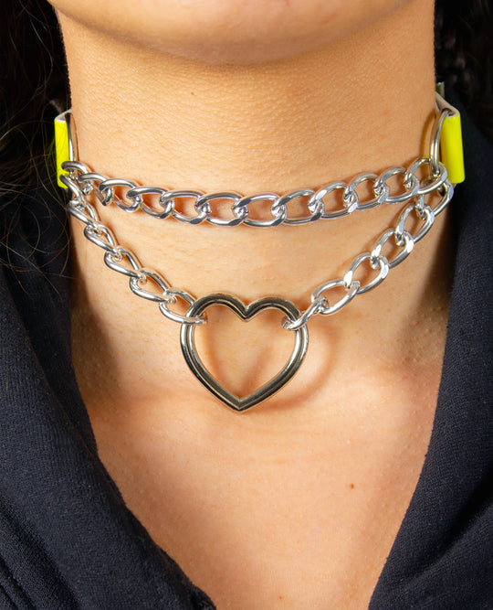 CHAIN HEART COLLAR