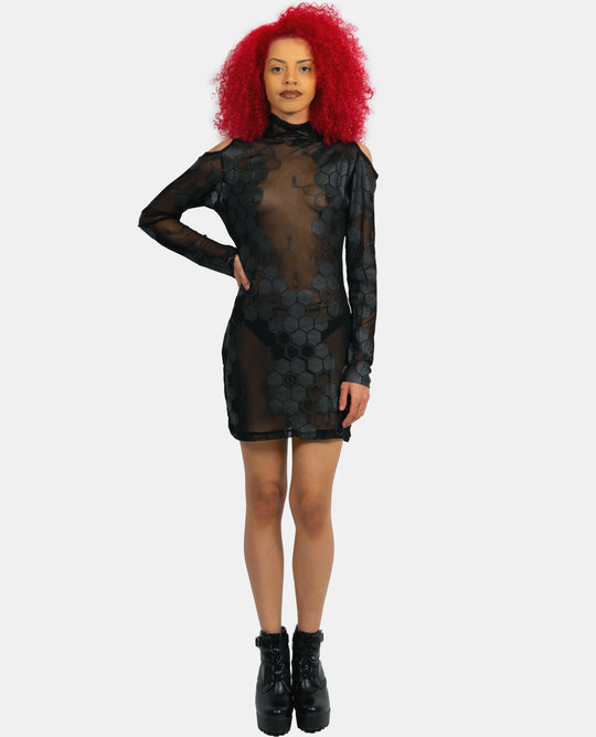 ANTIMATTER MESH DRESS.