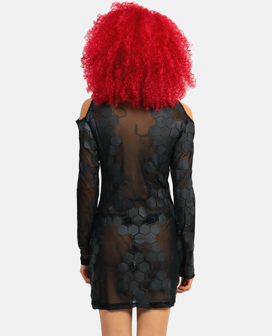 ANTIMATTER MESH DRESS.