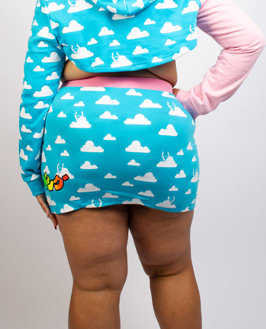 CLOUD PL AI BODYCON SKIRT BACK