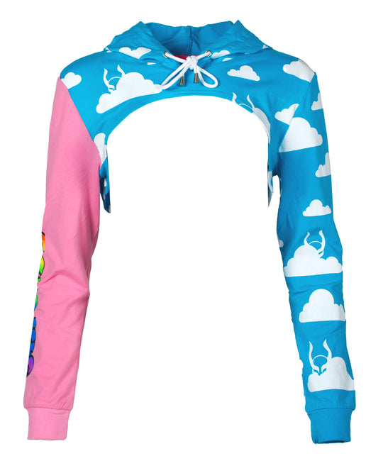 SUPER CROP HOODIE CLOUD PLAI.