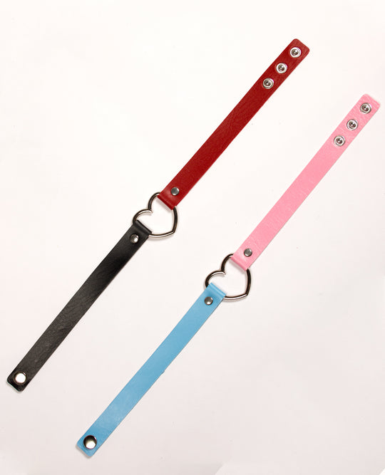 2 TONE HEART COLLAR.