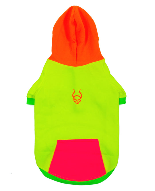DOG HOODY MULTI NEON.