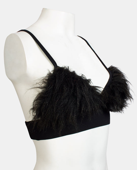 FUR BRALET BLACK/BLACK SIDE