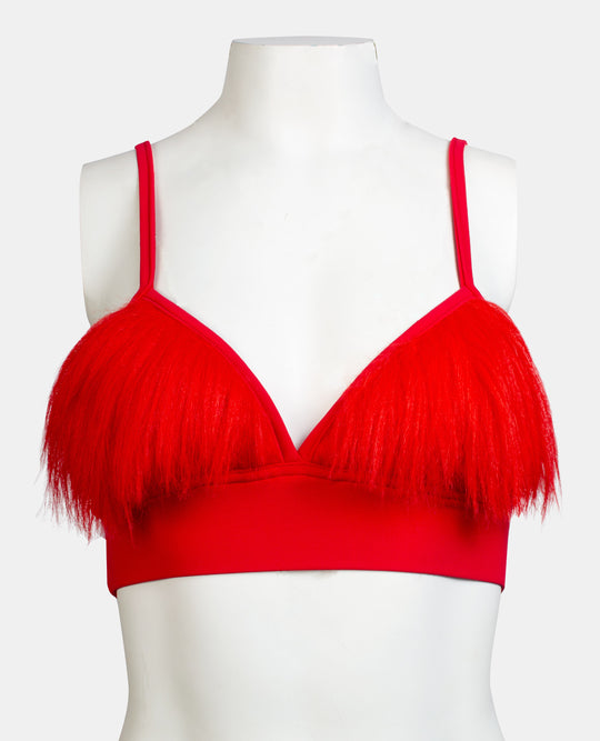 FUR BRALET RED/RED FRONT