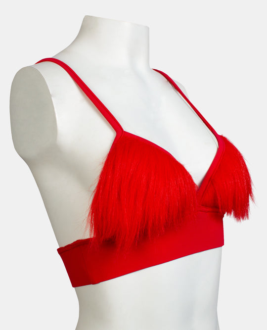 FUR BRALET RED/RED SIDE