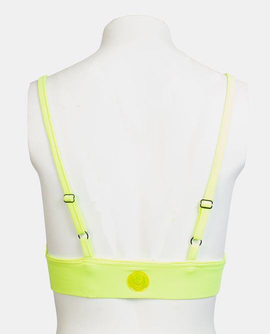 FUR BRALET YELLOW/RAINBOW BACK