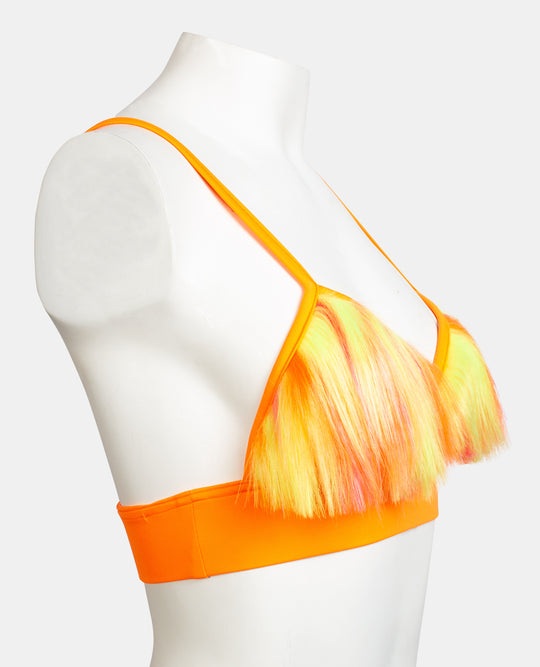 FUR BRALET ORANGE/MULTI SIDE