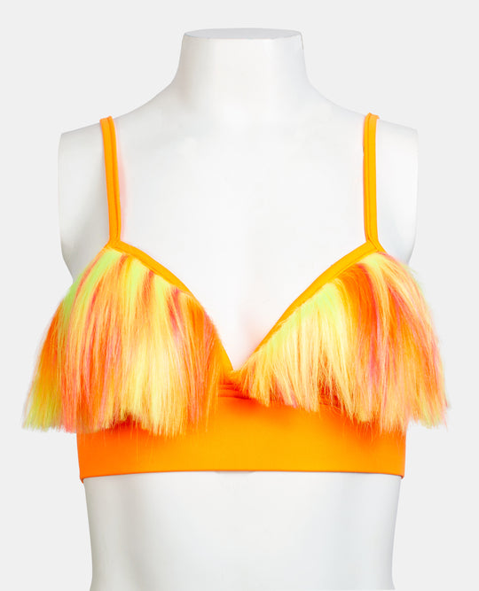 FUR BRALET ORANGE/MULTI FRONT