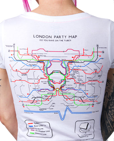GIRLS NEW PARTY MAP T-SHIRT.