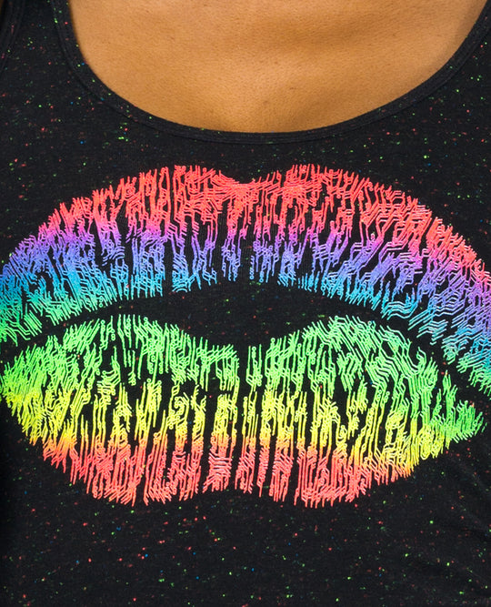 GIRLS VEST RAINBOW LIPS.