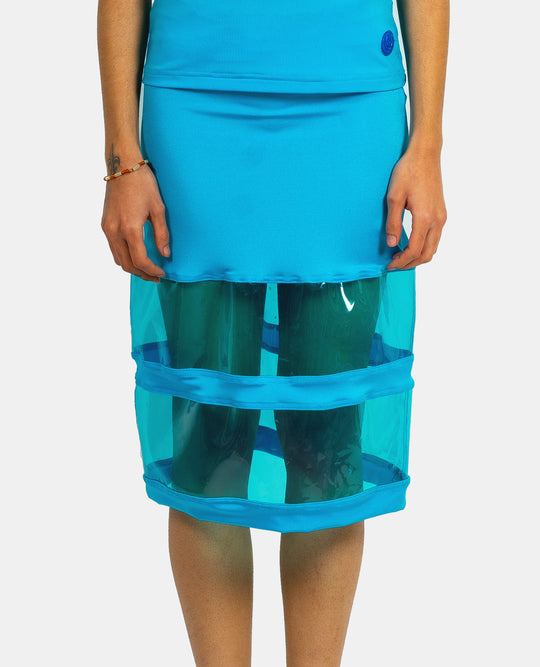 GLIMMER PVC SKIRT.