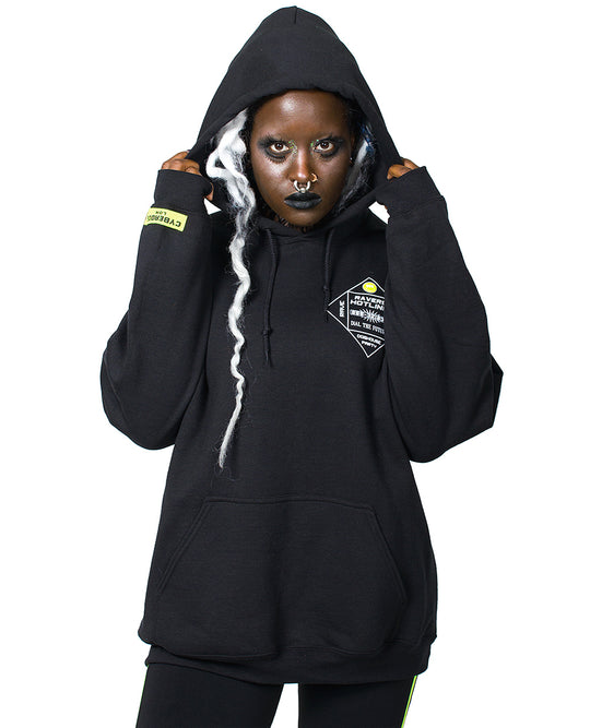 OVERSIZE RAVERS HOTLINE HOODY.