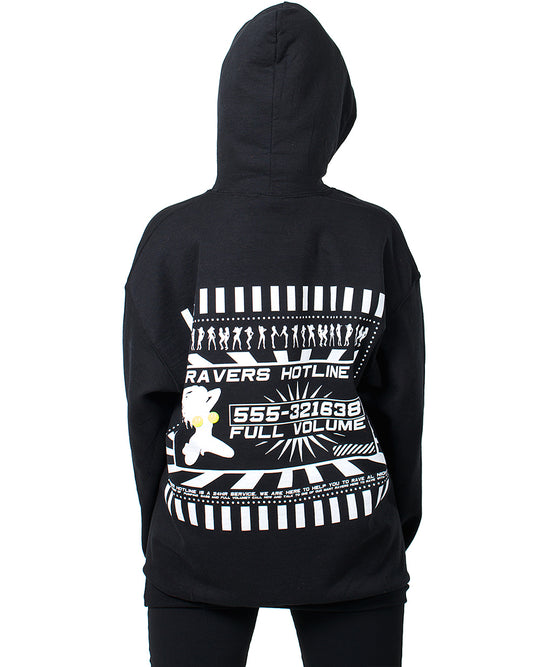 OVERSIZE RAVERS HOTLINE HOODY.