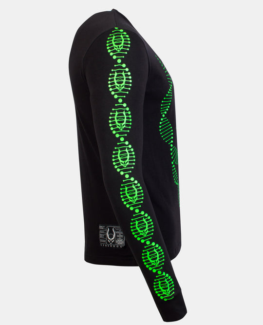 MENS L/S CYBERDOG DNA BLACK/GREEN SIDE