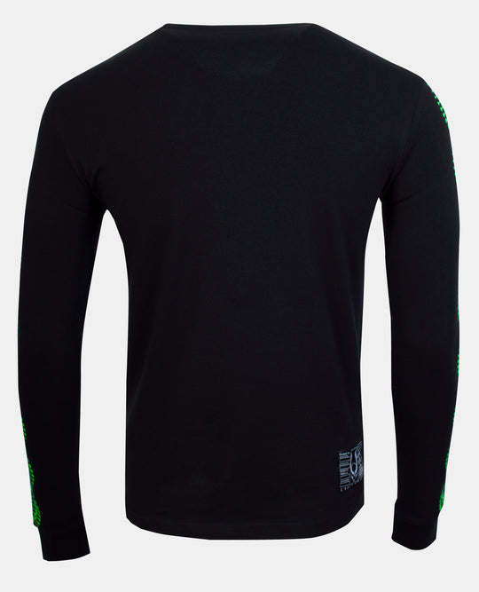 MENS L/S CYBERDOG DNA BLACK/GREEN BACK