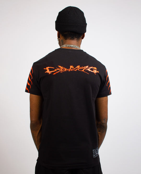MENS TRIBAL PHOENIX T-SHIRT RED BACK