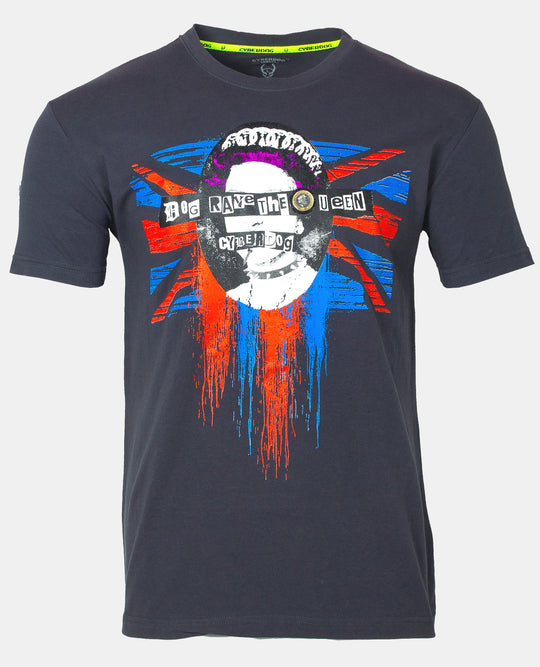 MENS DOG RAVE THE QUEEN T-SHIRT