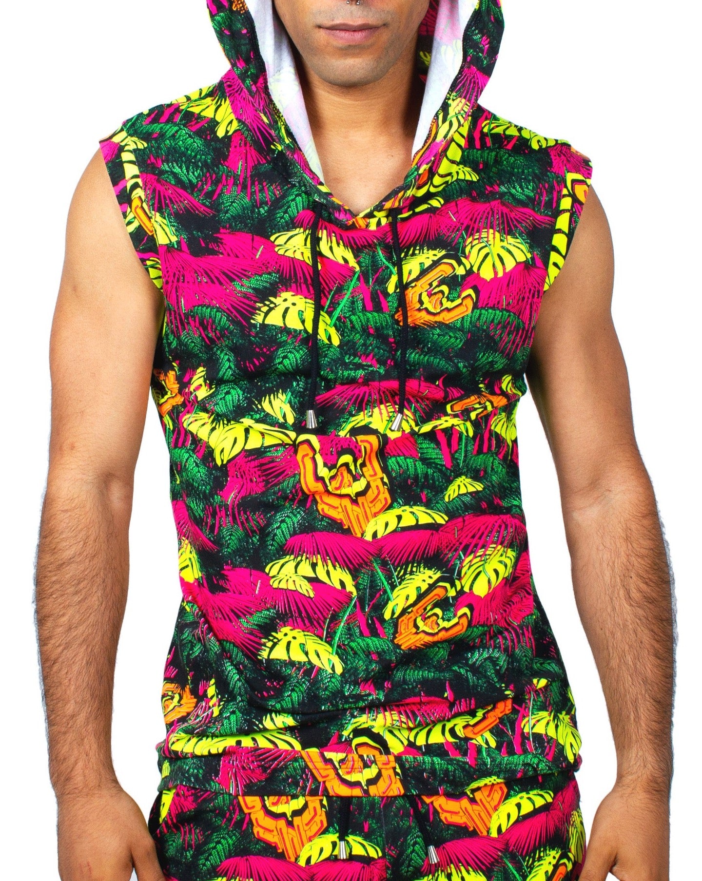 MENS TECH VEST NEON JUNGLE.